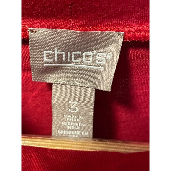 Chico's NWT Red Turtleneck Long Sleeve Pullover Knit Top Sz XL - Picture 5 of 9